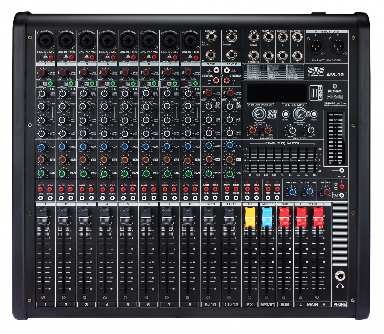 SVS Audiotechnik mixers AM-12 Микшерный пульт аналоговый, 12-канальный в Нальчике